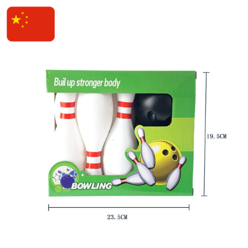 Bola de bolos blanca de 19 cm. 6 botellas. 2 bolas 6254